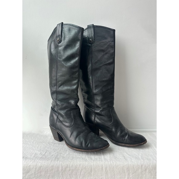 Frye Shoes - FRYE Jackie 76575 Women's 6.5B Black Leather Western Riding Boots MEXICO